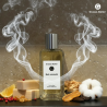 Flacon d'extrait de parfum boisé et sensuel avec Fève Tonka et Musc blanc