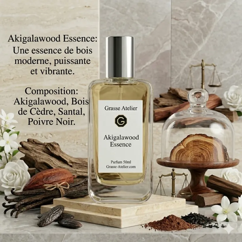 Akigalawood Essence — Parfüm aus Grasse Hohe Konzentration (20%) — Langanhaltend — 50ml