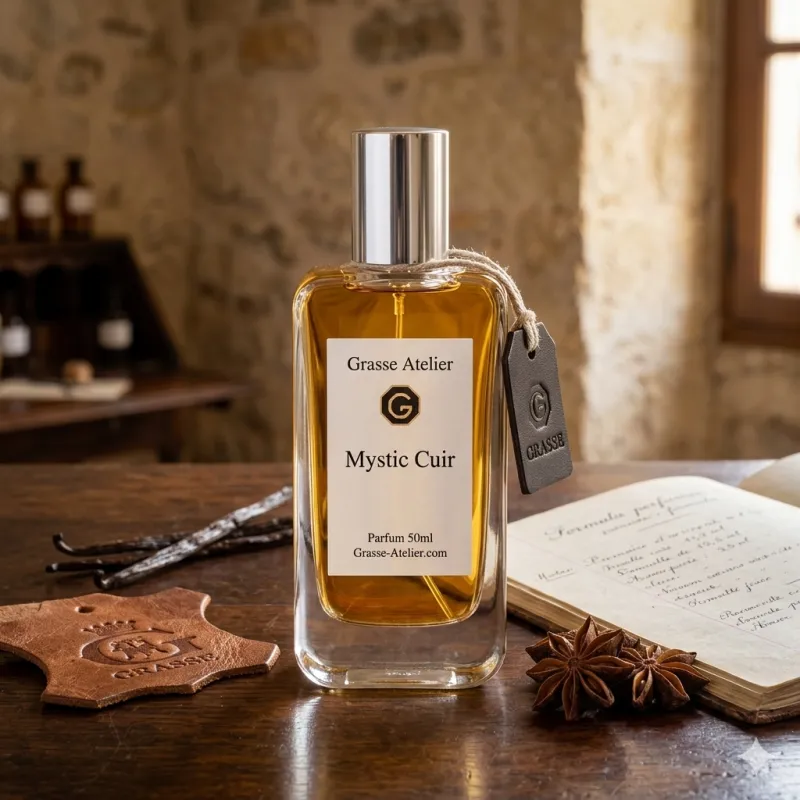 Mystic Cuir – Extrait de parfum de niche cuiré et envoûtant de Grasse