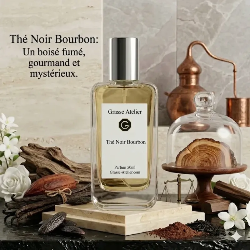 Thé Noir Bourbon – Parfum de niche ambré boisé de Grasse