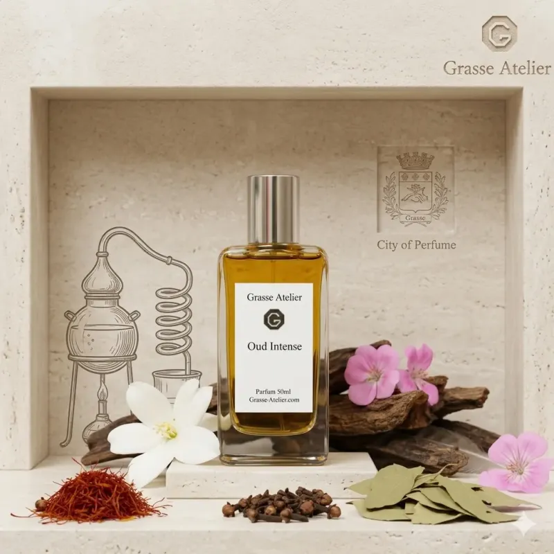 Oud Intense — Fragrance from Grasse High Concentration (20%) — Long-lasting — 50ml