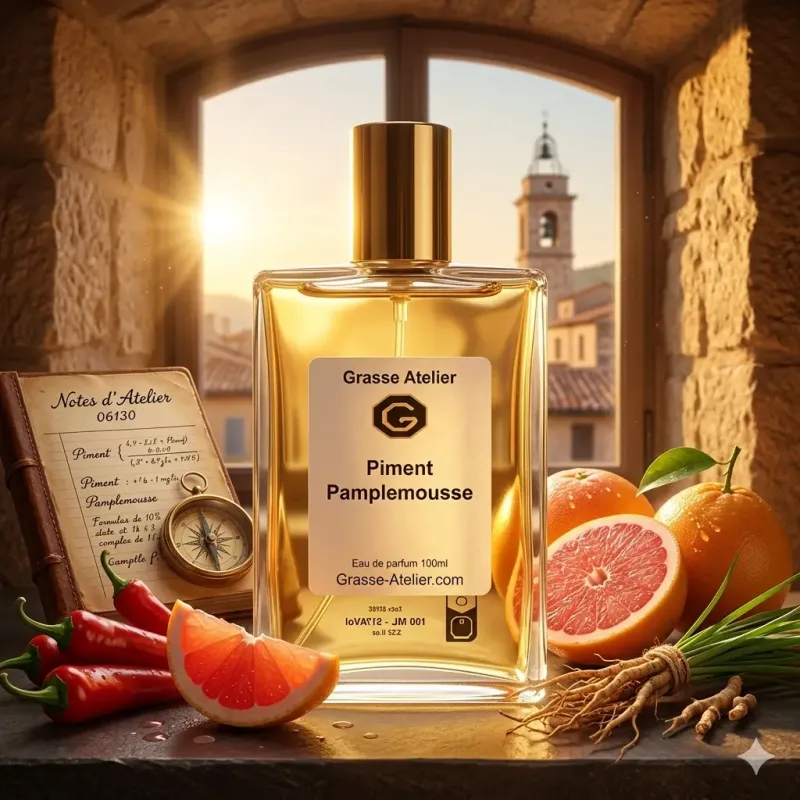 GRAPEFRUIT CHILI – Citrus Spicy Woody Niche Perfume Unisex | Grasse Atelier