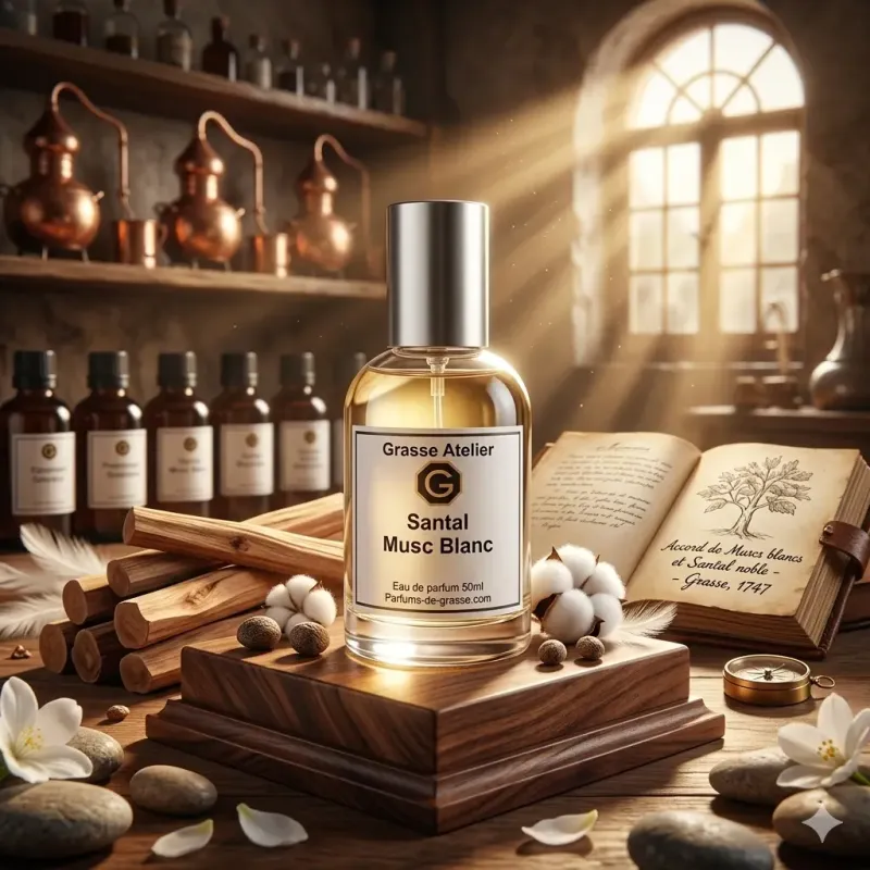 LEGNO DI SANDALO MUSCHIO BIANCO – Profumo di Nicchia Legnoso Muschiato Cremoso Unisex | Grasse