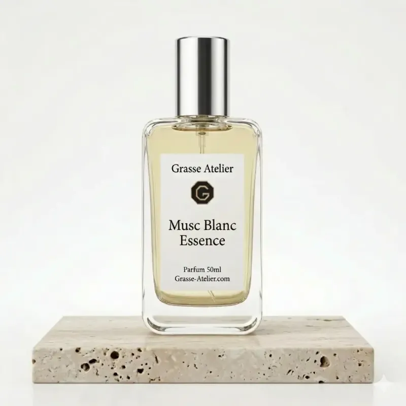 Parfum de niche, Fleurs blanches, Jasmin, Musc blanc, Coton, Vanille.