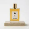 Eau de parfum Cardamome, Cannelle, Bergamote, Bois d'Oud, Encens, Bois de Cachemire, Santal, Ambre, Vanille.