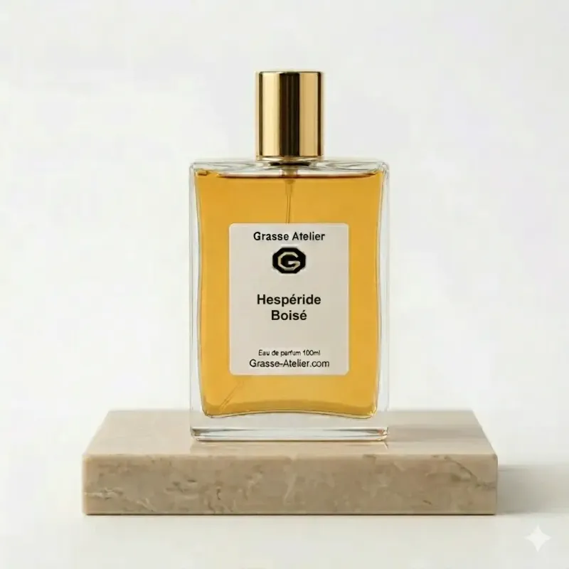 Eau de parfum Citron, Mandarine, Pamplemousse, Lavandin, Poivre noir, Noix de Muscade, Cèdre, Vétiver, Ambre.